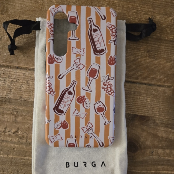 BURGA Purple Floral Protective Phone Case with Gold Accent - Picture 3 of 4